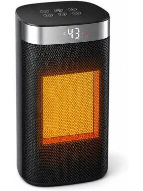 10-Inch 1500W Digital Ceramic Space Heater, 5 Modes, Remote & 24-Hour Timer